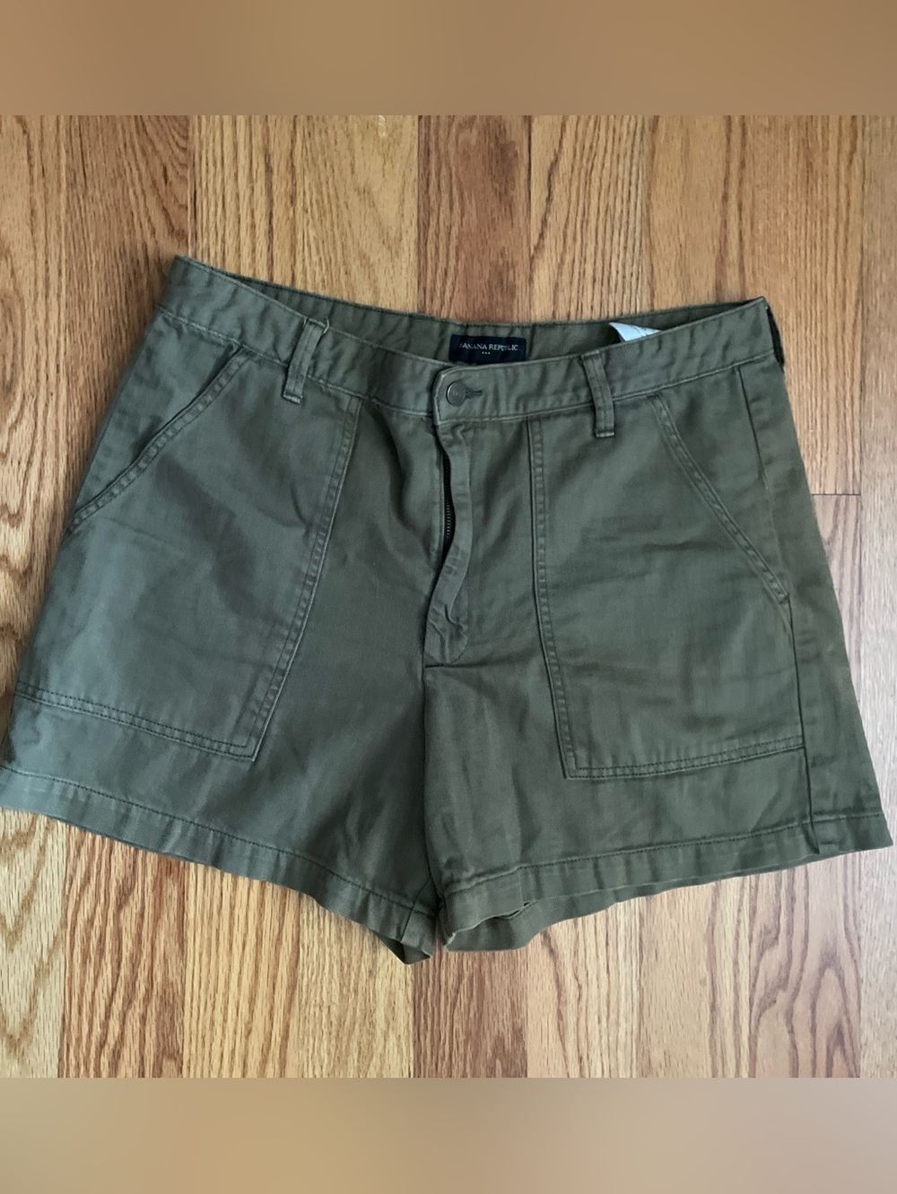 Olive Green Women's Utility Shorts 14